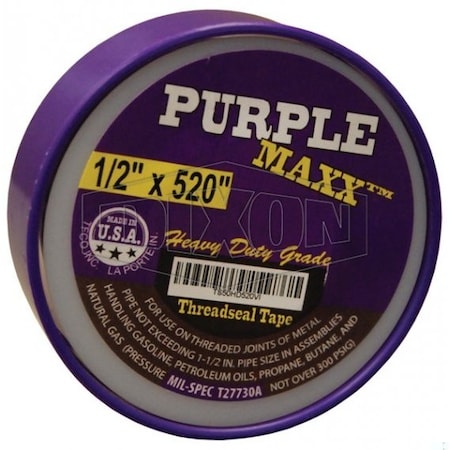 Dixon Heavy Duty Thread Seal Tape, 700 L x 1 W in x 3.5 mil THK, PTFE, Domestic TTPM100-700
